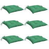 Cuscini di sedia Vidaxl 6 ST 50x50x7 cm tessuto oxford verde