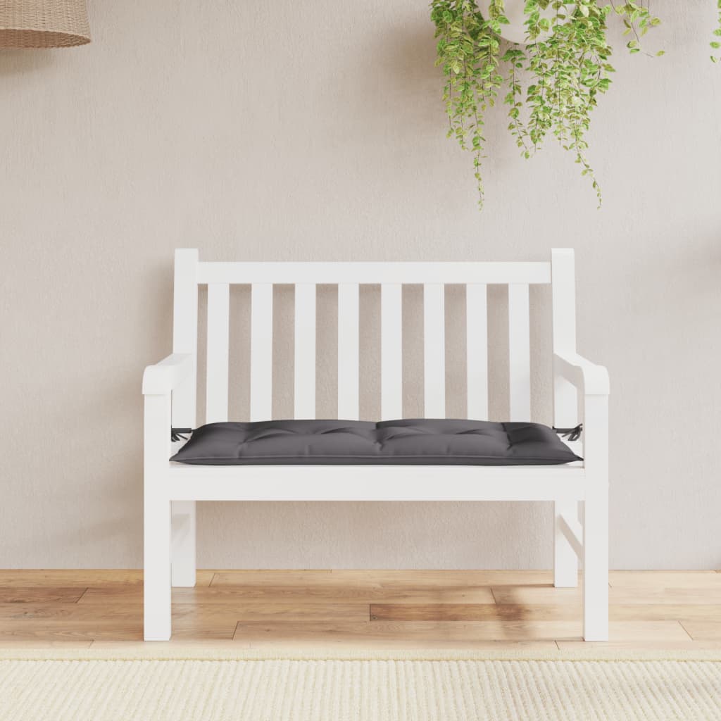 Vidaxl Garden Bench polštář 100x50x7 cm oxford tkanin antracita -rozložený