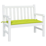 Vidaxl jardin banc coussin 100x50x7 cm tissu oxford vert transparent