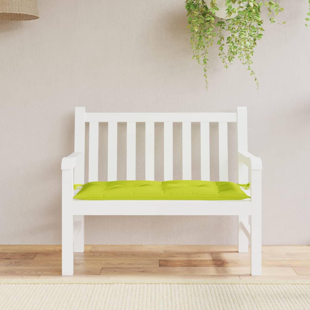 Vidaxl jardin banc coussin 100x50x7 cm tissu oxford vert transparent