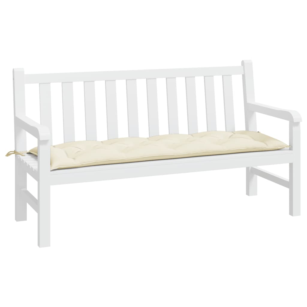 Vidaxl Garden Bench polštář 150x50x7 cm oxford tkanina crèmewit