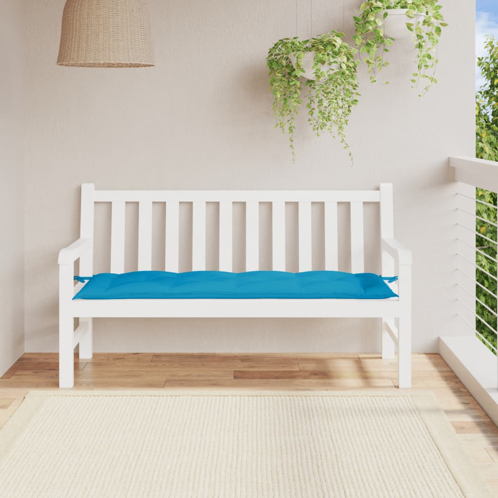 Vidaxl jardin banc coussin 150x50x7 cm tissu oxford bleu clair