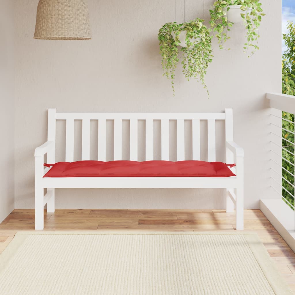 Vidaxl Garden Bench polštář 150x50x7 cm Oxford tkanina červená