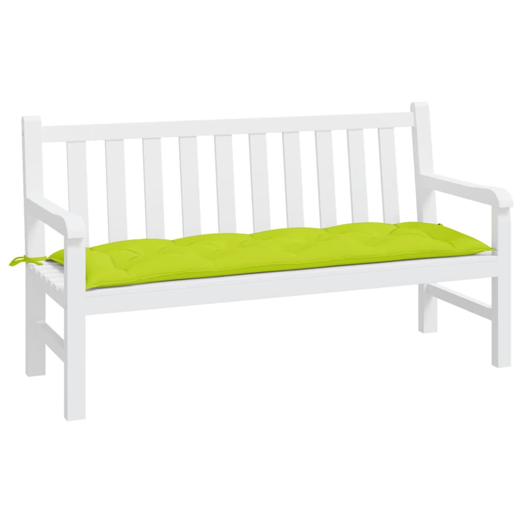 Vidaxl Garden Bench polštář 150x50x7 cm Oxford tkanina Čistá zelená