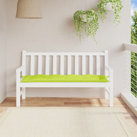 Vidaxl Garden Bench Kissen 150x50x7 cm Oxford Stoff klar grün