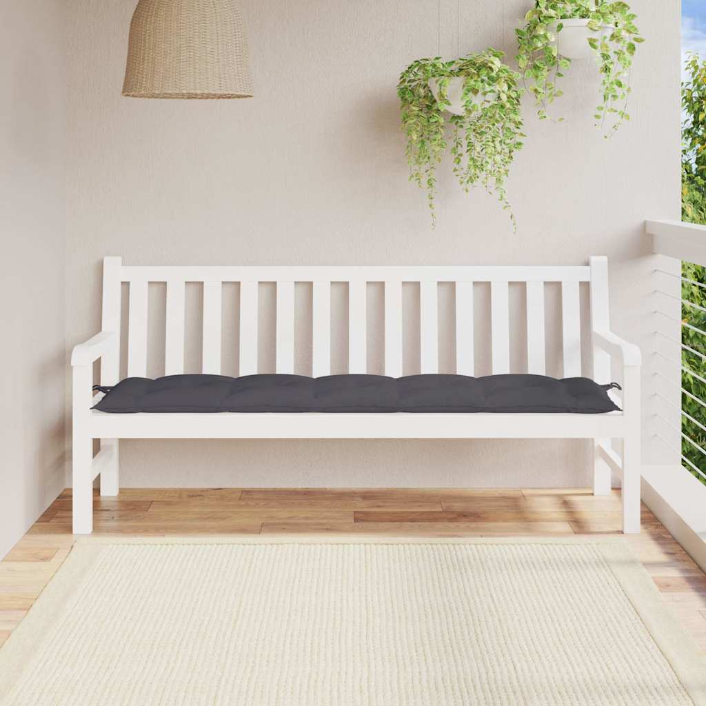 Vidaxl Garden Bench Kissen 180x50x7 cm Oxford Stoffanthrazit -gelöscht