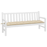 Vidaxl jardin banc coussin 180x50x7 cm oxford tissu beige