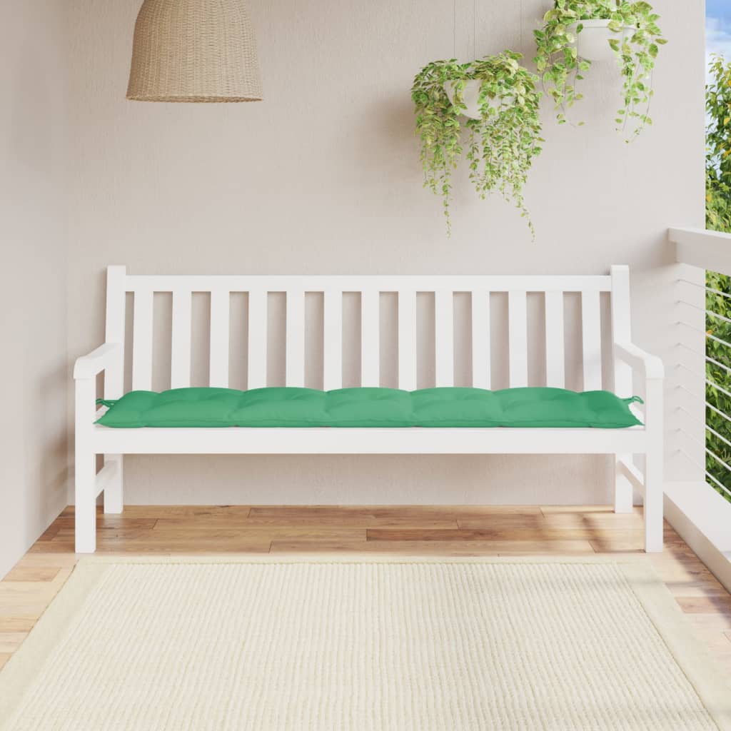 Vidaxl Garden Bench Kissen 180x50x7 cm Oxford Stoff grün