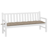 Vidaxl Garden Bench Pude 180x50x7 cm Oxford Fabric Taupe