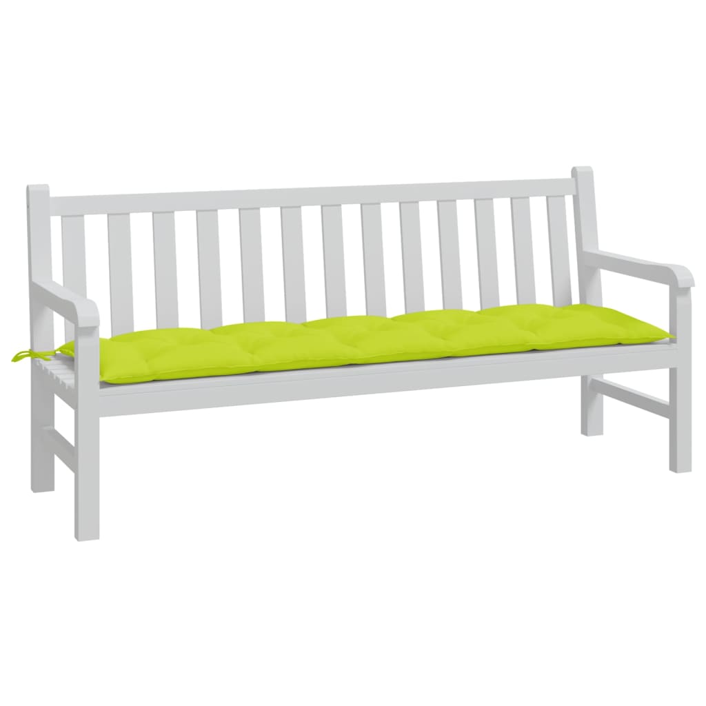 Vidaxl jardin banc coussin 180x50x7 cm tissu oxford vert clair