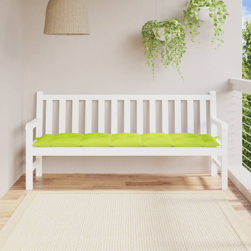 Vidaxl Garden Bench Kissen 180x50x7 cm Oxford Stoff klar grün