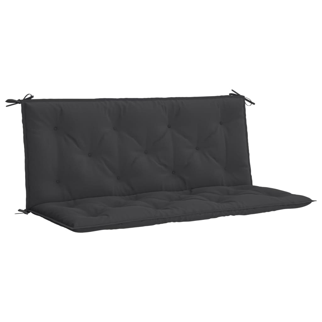 Vidaxl jardin banc coussin 120x (50 + 50) x7 cm Oxford tissu noir