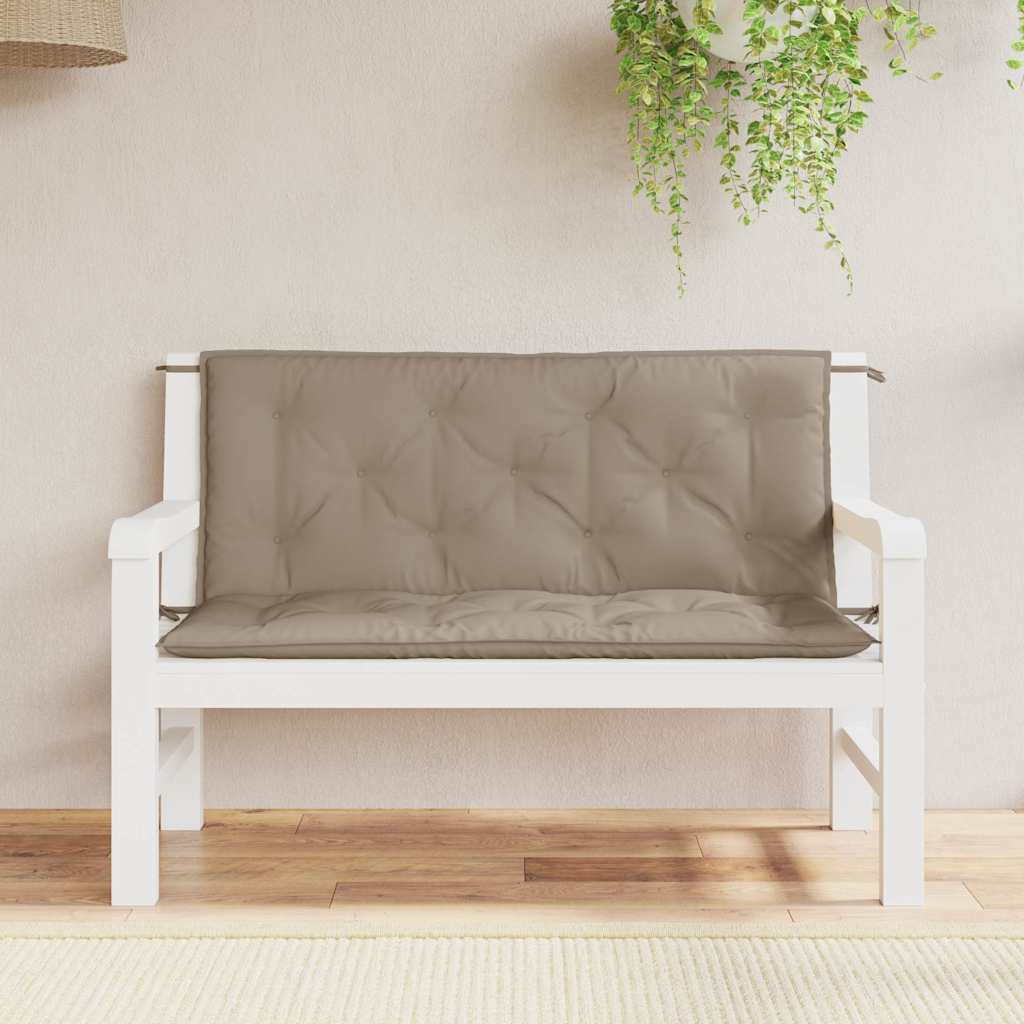 Vidaxl tuinbankkussen 120x(50+50)x7 cm oxford stof taupe