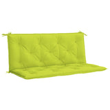 Vidaxl cuscino panca da giardino 120x (50 + 50) x7 cm tessuto oxford verde brillante