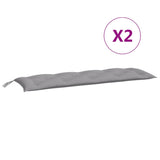 Vidaxl Gaartbank Këssen 2 15 150x50x7 cm Oxford Stoff Grey