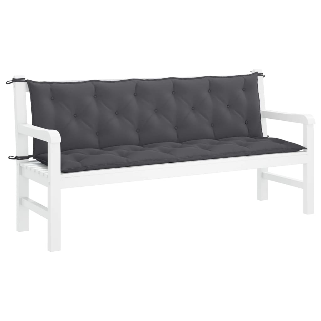 VIDAXL Garden Bench Blage 180X (50+50) x7 cm Oxford tkanina antracit obarvana