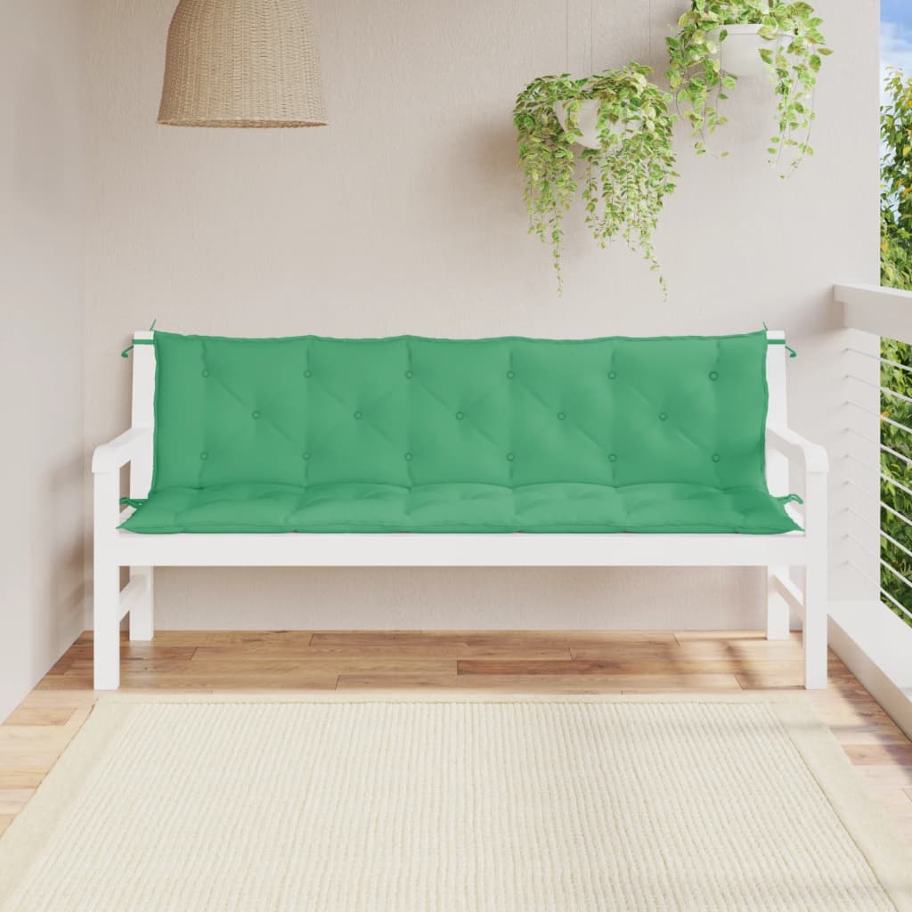 Vidaxl jardin banc coussin 180x (50 + 50) x7 cm Oxford tissu vert