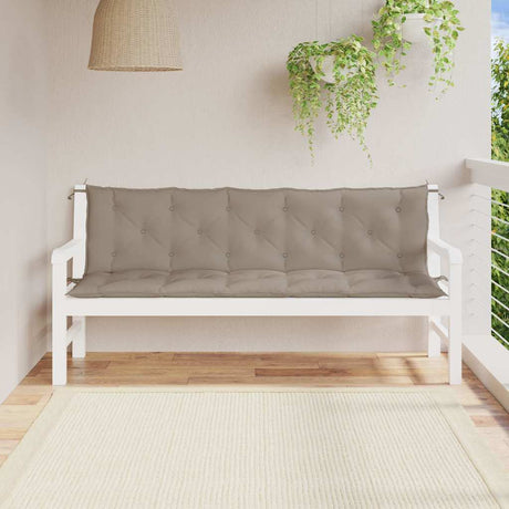 Vidaxl tuinbankkussen 180x(50+50)x7 cm oxford stof taupe