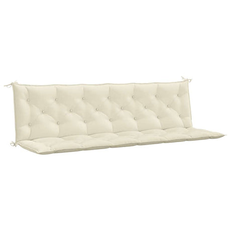 Vidaxl Gartenbankkissen 200x (50+50) x7 cm Oxford Stoff Crèmewit