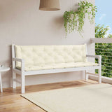 Vidaxl Gartenbankkissen 200x (50+50) x7 cm Oxford Stoff Crèmewit