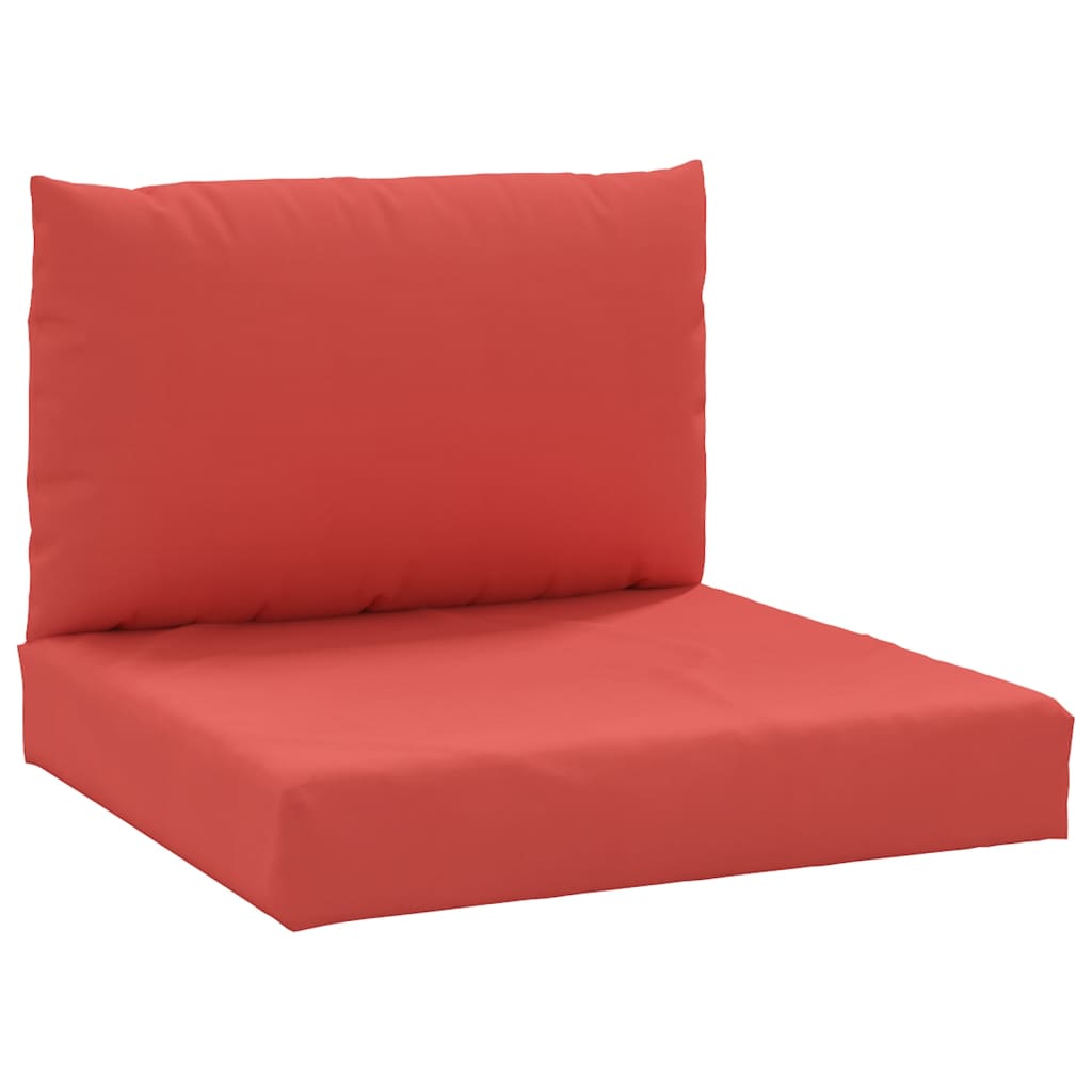 Coussins de palette vidaxl 2 st tissu rouge