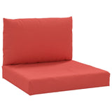 Coussins de palette vidaxl 2 st tissu rouge