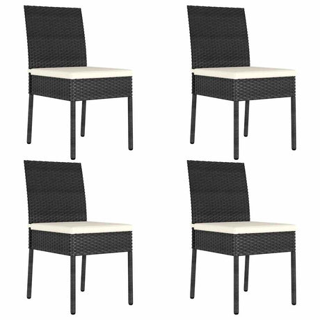 Vidaxl tuinstoelen 4 st poly rattan zwart