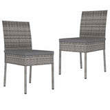 Vidaxl tuinstoelen 2 st poly rattan grijs