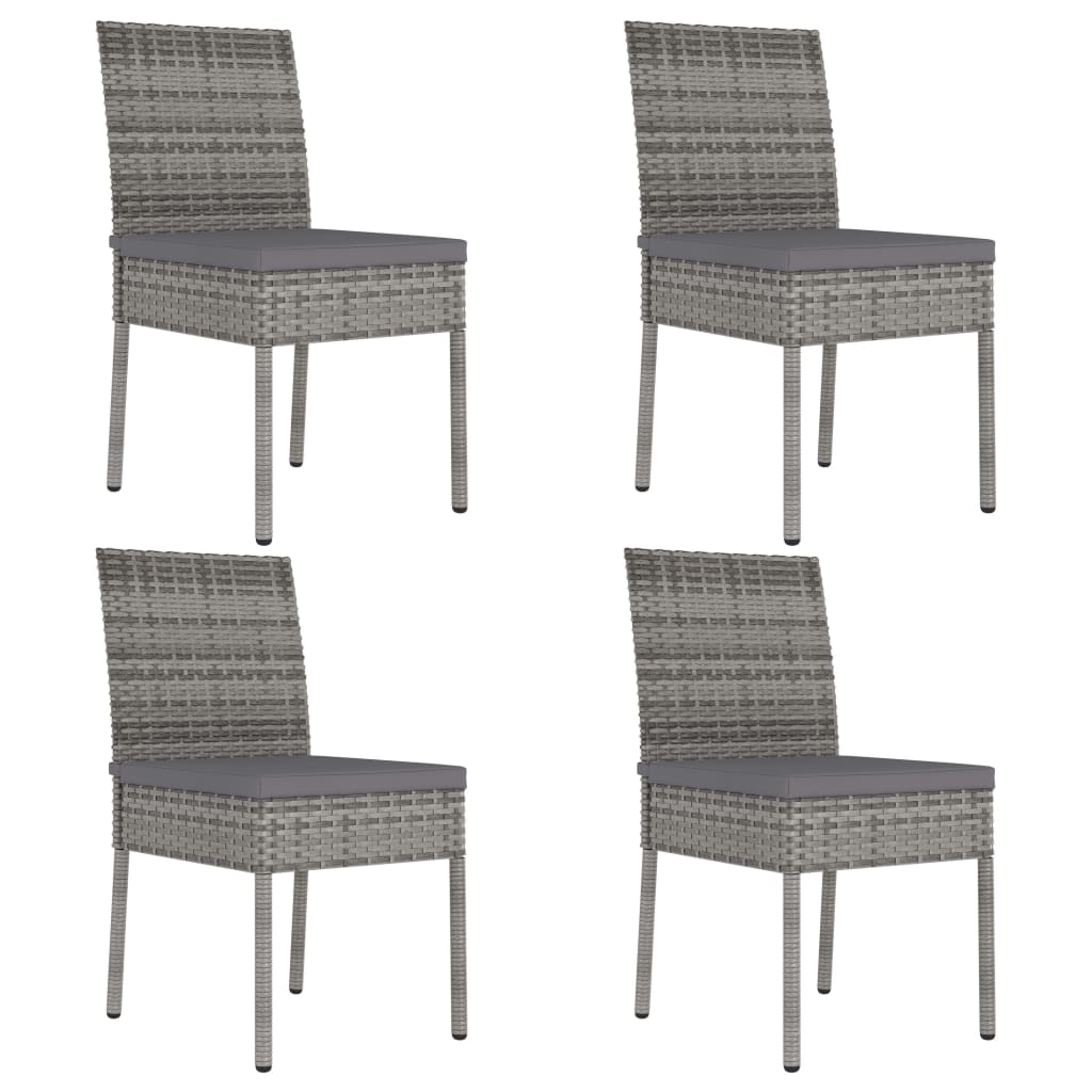 Vidaxl tuinstoelen 4 st poly rattan grijs