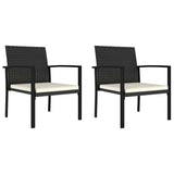 Vidaxl tuinstoelen 2 st poly rattan zwart