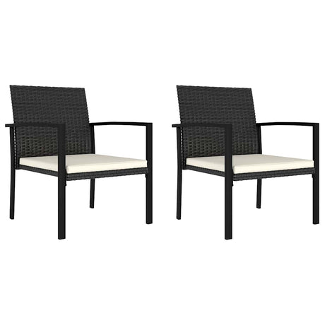 Vidaxl tuinstoelen 2 st poly rattan zwart