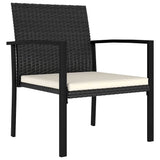 Vidaxl tuinstoelen 2 st poly rattan zwart