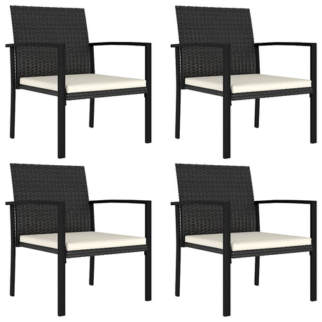 Vidaxl tuinstoelen 4 st poly rattan zwart