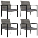 Vidaxl tuinstoelen 4 st poly rattan grijs