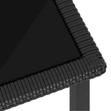 Vidaxl tuintafel 70x70x73 cm poly rattan zwart