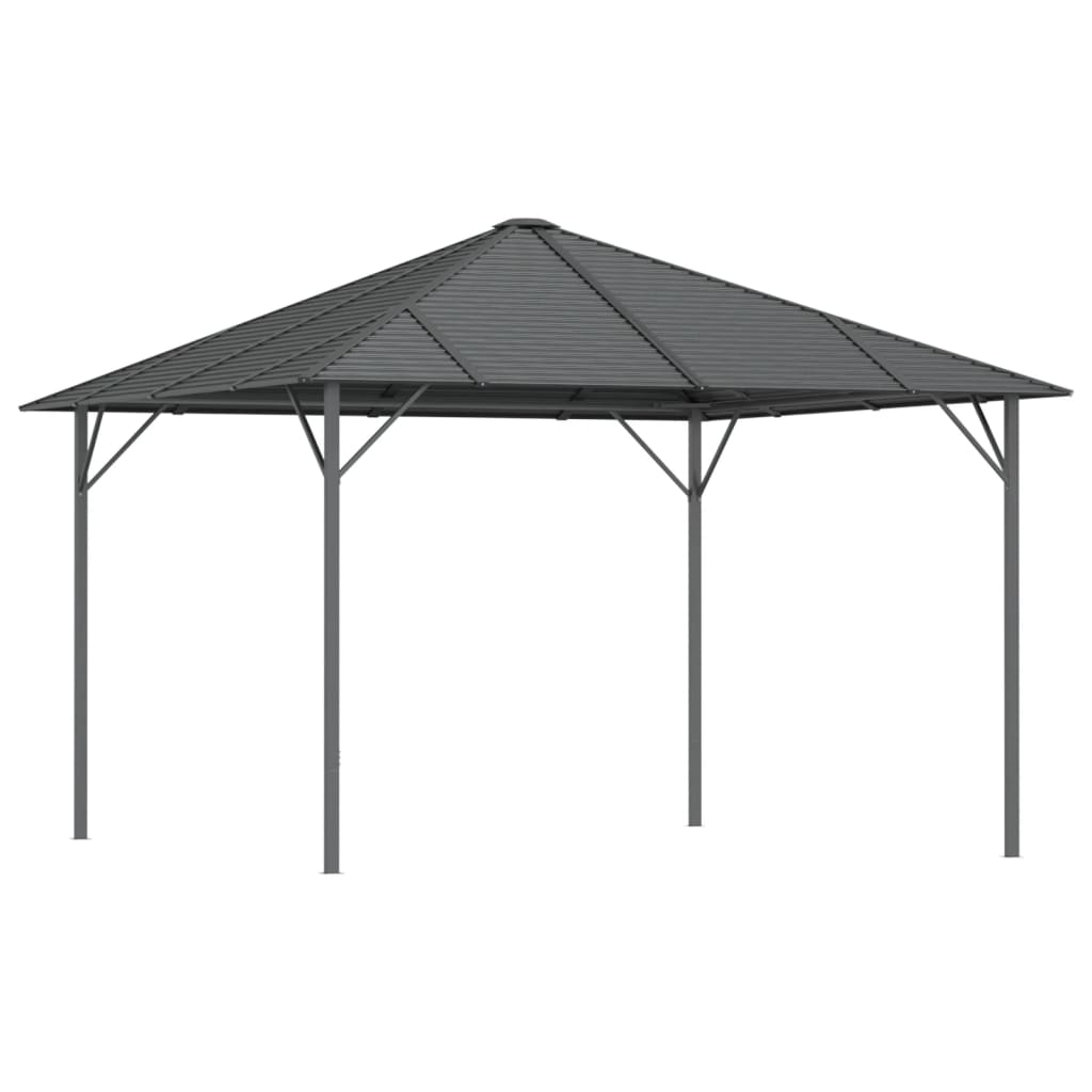 Arbor Vidaxl con techo de 3x3 m de antracita