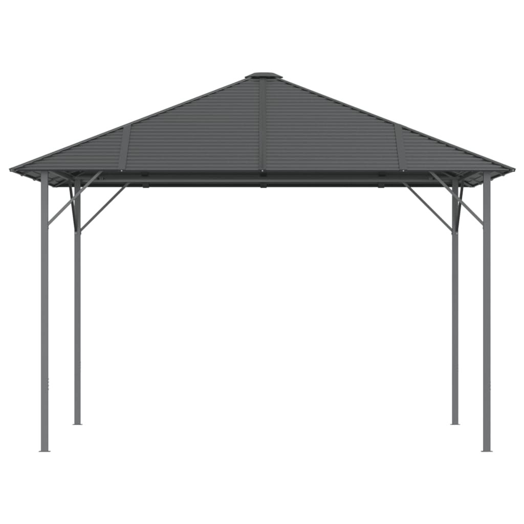 Vidaxl arbor with roof 3x3 m anthracite -colored