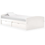 Vidaxl bedframe met 2 lades massief grenenhout wit 90x200 cm