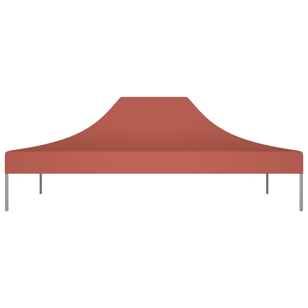 Tetto della tenda da festa vidaxl 270 g m² 4x3 m terracotta