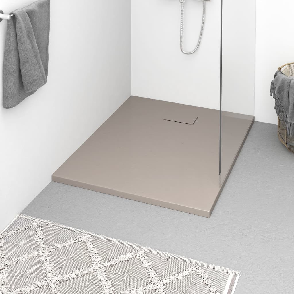 Vidaxl Shower Tray 100x80 cm SMC Brown