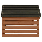 VIDAXL -Abdeckung für Rasenmäher 78x74x54 cm Vurenhout Schwarzbraun