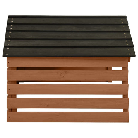 VIDAXL -Abdeckung für Rasenmäher 78x74x54 cm Vurenhout Schwarzbraun