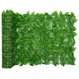 Vidaxl Balcony screen with green leaves 300x75 cm