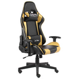 Vidaxl gamestoel draaibaar pvc goudkleurig