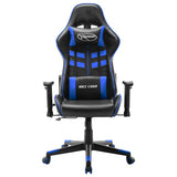 Vidaxl gamestoel kunstleer zwart en blauw