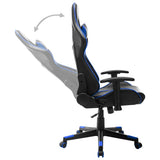 Vidaxl gamestoel kunstleer zwart en blauw