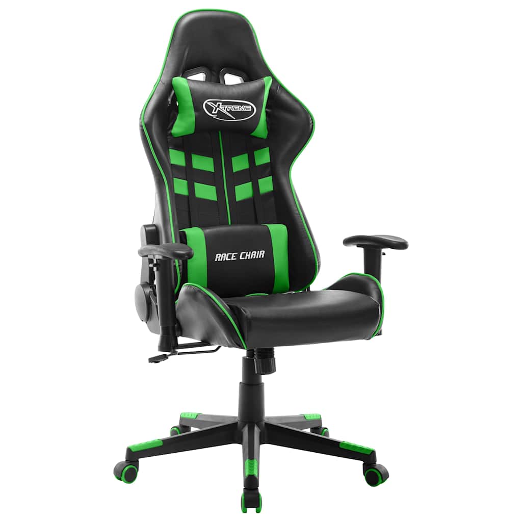 Vidaxl gamestoel kunstleer zwart en groen