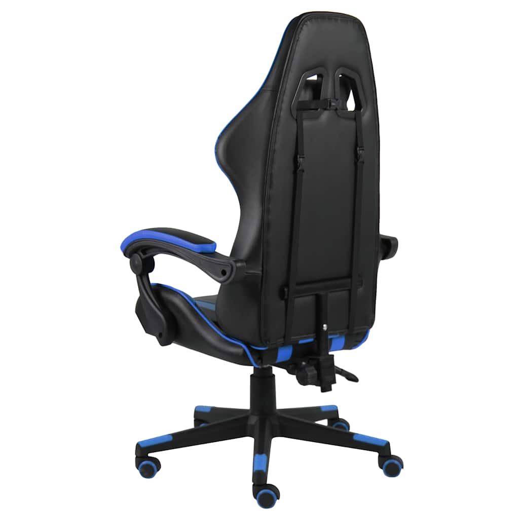 Vidaxl racestoel kunstleer zwart en blauw
