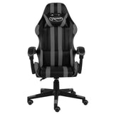 Vidaxl racestoel kunstleer zwart en grijs