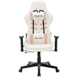 Vidaxl gamestoel kunstleer wit en roze